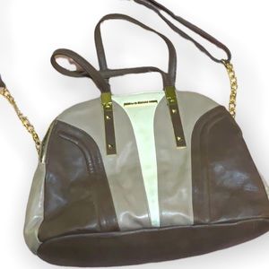Steve Madden Shoulder Purse Crossbody Bag Tan Brown Gold Vintage